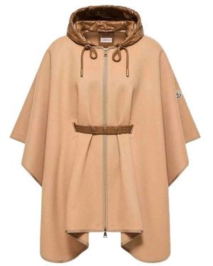 Moncler Neutrals Coats - Natural