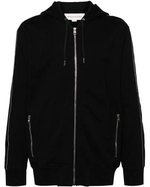 パーカー・フーディ ALEXANDER MCQUEEN Men Hoodies 829321 Q1BDL9009 Beige Men's McQueen Logo Cropped Hoodie in White | Alexander