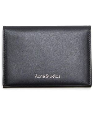 Acne Studios Leather Flap Wallet - Gray