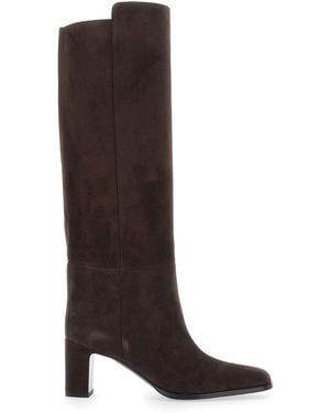 Jimmy Choo Caly Kb 65 Boots With High Heel And Leather Sole - Brown