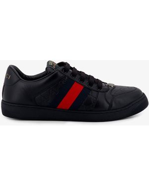 Gucci Screener Leather Sneakers - White