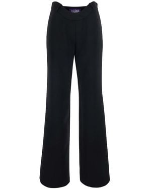 Jean Paul Gaultier Wavy Waist Pants Tech Fabric Polyamide - Blue
