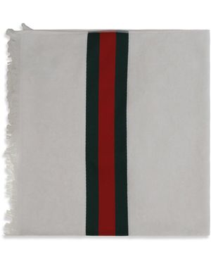 Gucci Cotton Terry Towel With Web - White