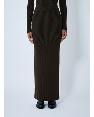 Max Mara Knit Midi Skirt - Black