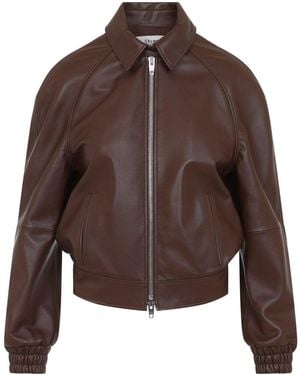 Celine Lamb Leather Jacket - Brown