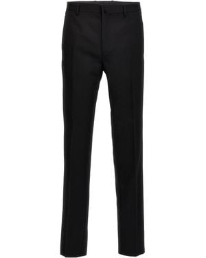 Lanvin Tailored Wool Tuxedo Pants - Black