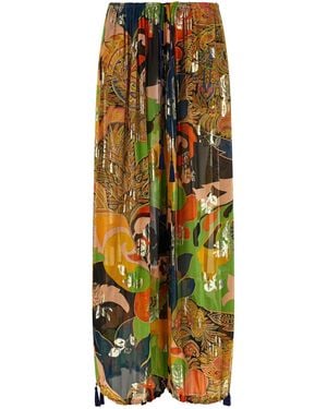 Etro Silk Pants - Orange