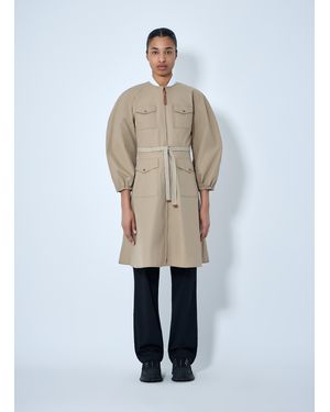 Moncler Belted Utility Jacket - White