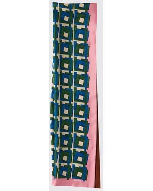 Miu Miu Printed Silk Foulard - White
