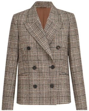 Brunello Cucinelli Wool Double-Breasted Jacket - Brown