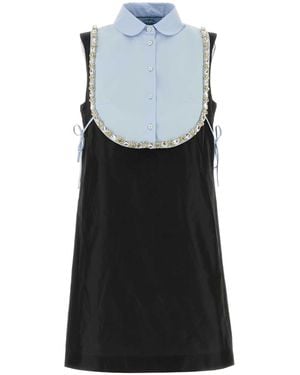 Prada Taffeta Mini Dress - Black