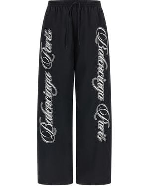 Balenciaga 'Cursive' Reversible Pants - Black