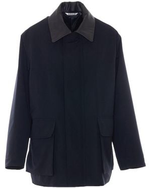 AURALEE Wool Max Blouson - Blue