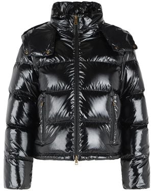 Moncler 'Niveole' Glossy Polyamide Down Jacket - Black