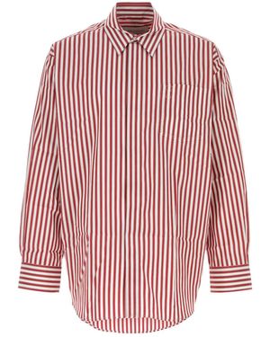 Ami Paris Ami Embroidered Poplin Shirt - Pink