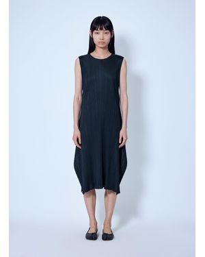 Pleats Please Issey Miyake September Pleated Midi Dress - Blue
