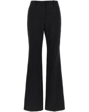 Magda Butrym Slightly Shiny Straight-Leg Pants With Pleat Detail - Black