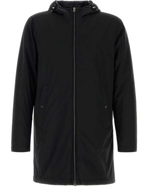 Herno Stretch Nylon Parka - Black