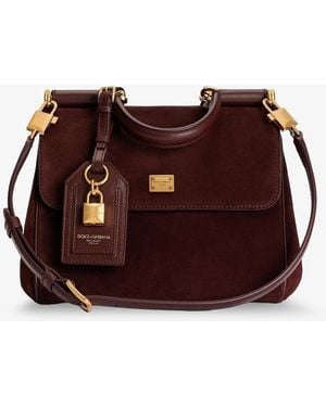 Dolce & Gabbana Dolce & Gabbana My Sicily Suede Handbag - Brown