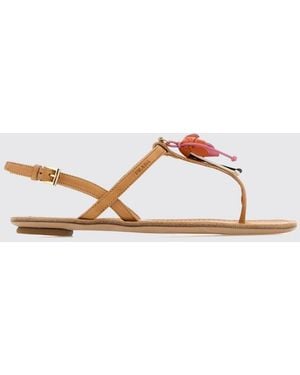 Prada Heeled Sandal Natural