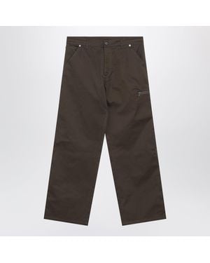 Moncler Khaki Technical Cotton Pants - Gray