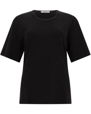 Lemaire T-Shirt Rib Cotton T-Shirts - Black