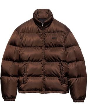 Prada Re-Nylon Down Jacket - Brown