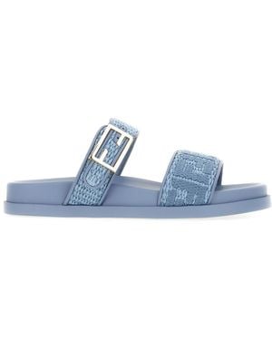 Fendi Shoes Slippers - Blue