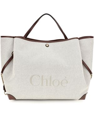 Chloé Chloé Large Carry Tote Bag - White