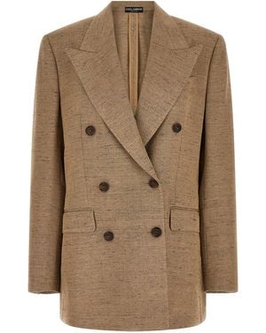 Dolce & Gabbana Double-Breasted Blazer - Natural