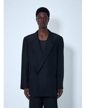 Lemaire Double-Breasted Tailored Blazer - Blue