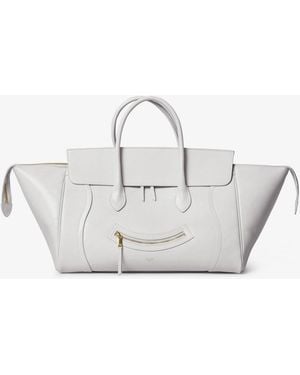 Celine Smile Leather Handbag - White