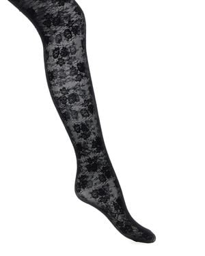 Valentino Garavani 'Chez Lace Tights - Black