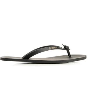 Saint Laurent "Pool" Flip-Flops - White