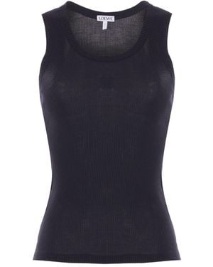 Tシャツ・カットソー LOEWE Grey Silk Tank Top Loewe Grey silk tank top with Anagram logo | TheDoubleF