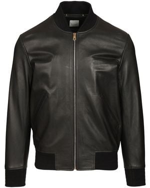 Paul Smith Lambskin Bomber Jacket - Black