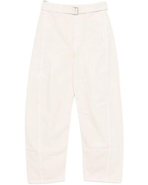 Lemaire Twisted Denim Cotton Jeans - White