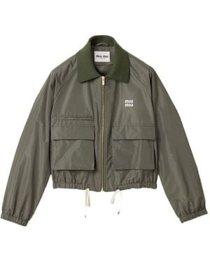 Miu Miu Zipped Blouson Jacket - Green