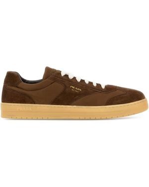 Prada Suede E Re-Nylon Sneakers - Brown
