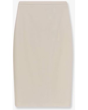 Max Mara Mxmotre Stretch Virgin Wool Skirt - White