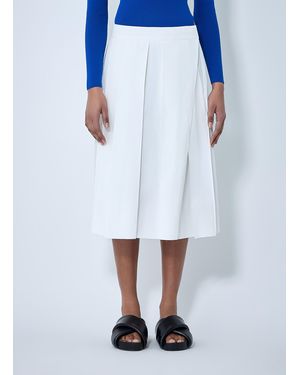 Jil Sander Pleated Midi Skirt - Blue