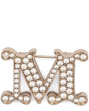 Max Mara 'Facella' Brooch - White