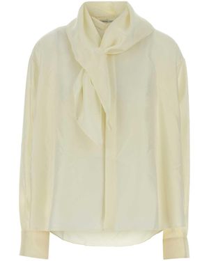Carven Ivory Silk Shirt - White