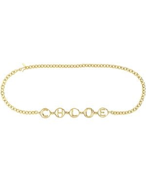 Chloé Script' Jewel Belt - Natural