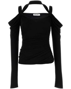 The Attico Crepe Top - Black