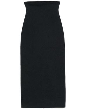 Issey Miyake Cotton Blend Midi Skirt - Black