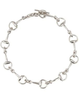 Gucci Metal Horsebit Necklace - Metallic
