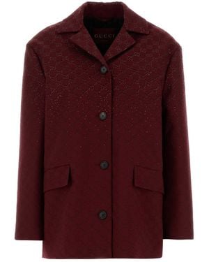 Gucci Gg Fabric Blazer - Red