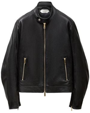 Versace Leather Jacket Calf - Black