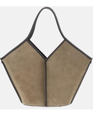 Hereu Calella Suede Bag - Natural